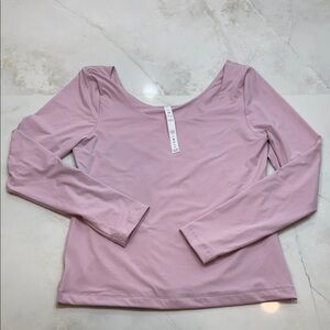 Scoop Neck Long Sleeve Top in Dusty Mauve - Rae Mode